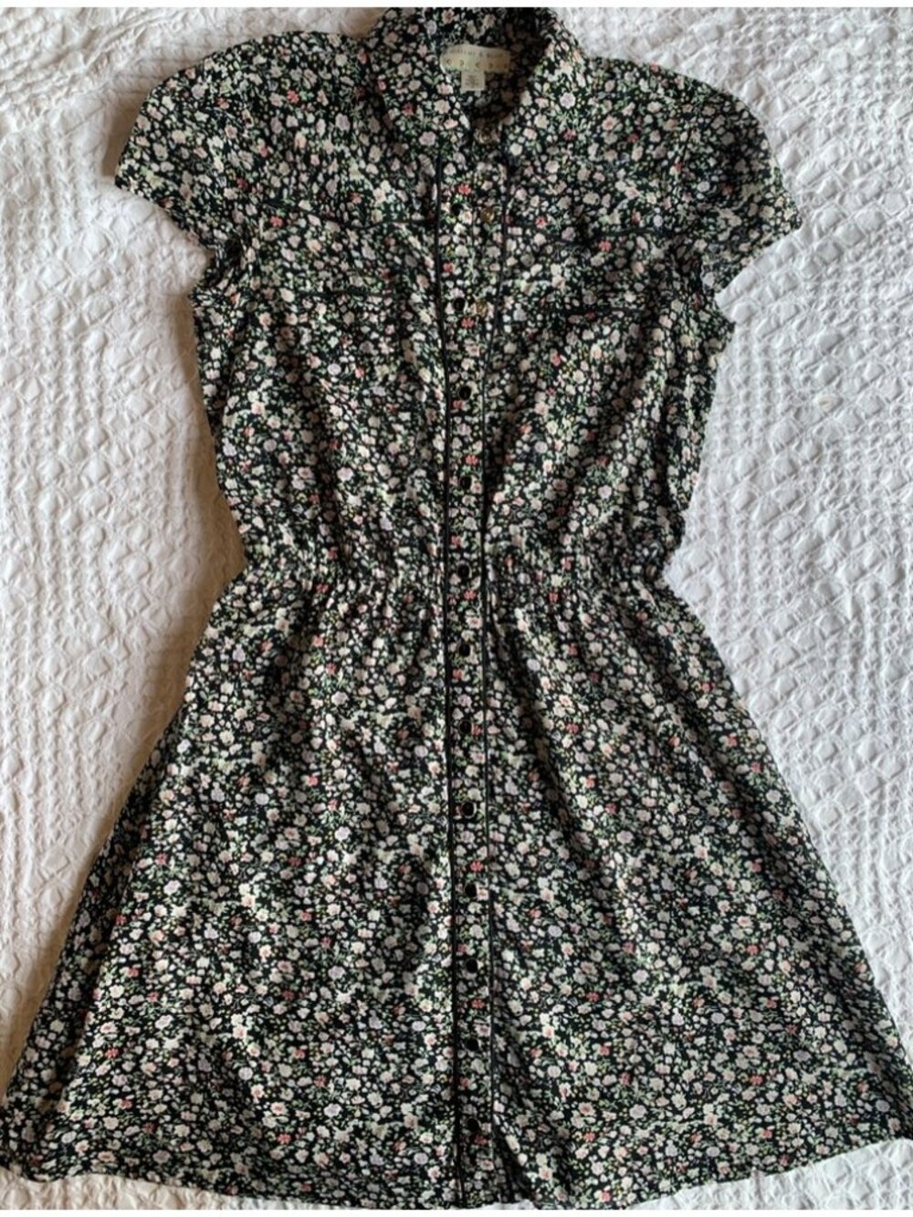 Black Floral Western Style Dress - Picture 1 of 4